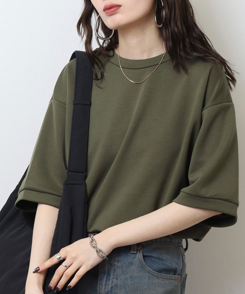 FUNALIVE(ファンアライブ)の「ユニセックス 無地 半袖 Tシャツ(Tシャツ/カットソー・メンズ・ブラック/オリーブ/ネイビー/ホワイト/レディッシュグレー・LL/L/M)」の4枚目の写真