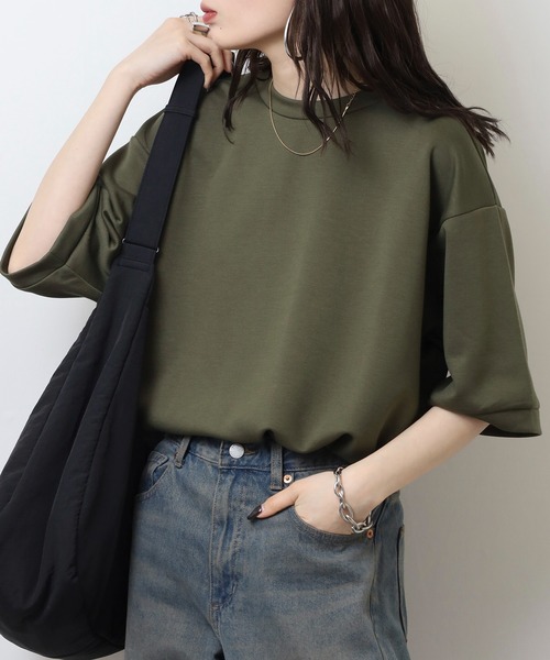 FUNALIVE(ファンアライブ)の「ユニセックス 無地 半袖 Tシャツ(Tシャツ/カットソー・メンズ・ブラック/オリーブ/ネイビー/ホワイト/レディッシュグレー・LL/L/M)」の6枚目の写真