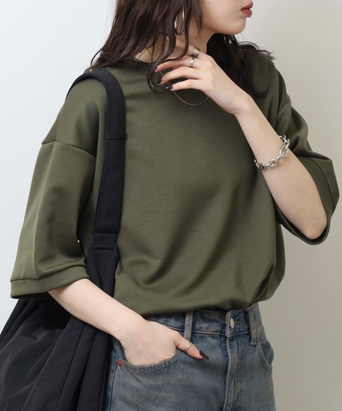 FUNALIVE(ファンアライブ)の「ユニセックス 無地 半袖 Tシャツ(Tシャツ/カットソー・メンズ・ブラック/オリーブ/ネイビー/ホワイト/レディッシュグレー・LL/L/M)」の8枚目の写真