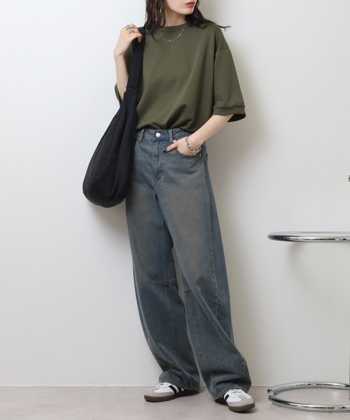 FUNALIVE(ファンアライブ)の「ユニセックス 無地 半袖 Tシャツ(Tシャツ/カットソー・メンズ・ブラック/オリーブ/ネイビー/ホワイト/レディッシュグレー・LL/L/M)」の9枚目の写真