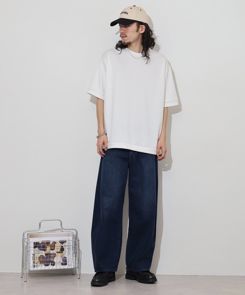 FUNALIVE(ファンアライブ)の「ユニセックス 無地 半袖 Tシャツ(Tシャツ/カットソー・メンズ・ブラック/オリーブ/ネイビー/ホワイト/レディッシュグレー・LL/L/M)」の13枚目の写真