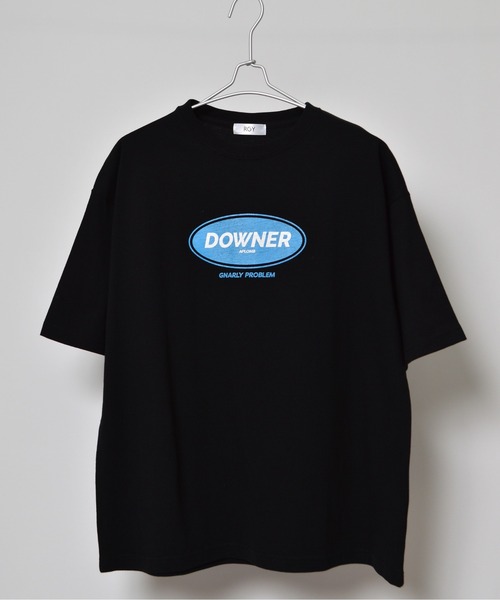 spiritoso(スピリトーゾ)の「【spiritoso】DOWNERオーバルロゴ ビッグシルエットTシャツ(Tシャツ/カットソー・レディース・ネイビー/ブラック/ホワイト・LARGE/MEDIUM)」の8枚目の写真