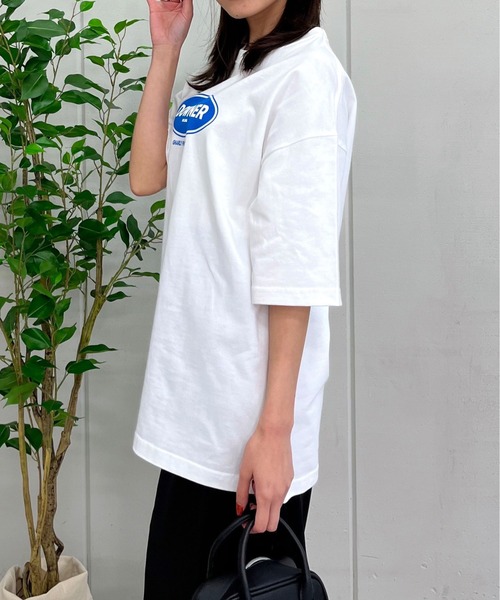spiritoso(スピリトーゾ)の「【spiritoso】DOWNERオーバルロゴ ビッグシルエットTシャツ(Tシャツ/カットソー・レディース・ネイビー/ブラック/ホワイト・LARGE/MEDIUM)」の13枚目の写真
