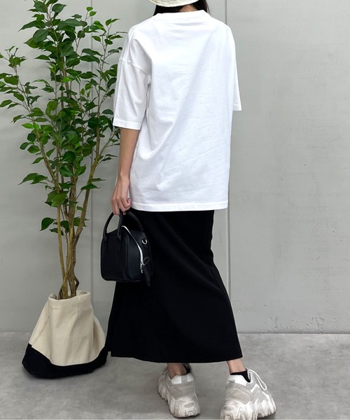 spiritoso(スピリトーゾ)の「【spiritoso】DOWNERオーバルロゴ ビッグシルエットTシャツ(Tシャツ/カットソー・レディース・ネイビー/ブラック/ホワイト・LARGE/MEDIUM)」の17枚目の写真