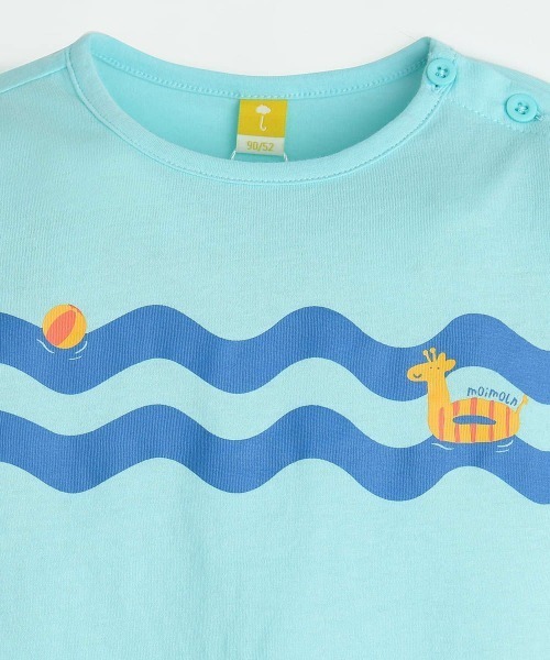 moimoln（モイモルン）の「ウェービー9分袖Ｔシャツ（Tシャツ/カットソー・キッズ・オレンジ/アイボリー/ブルー・130cm/120cm/110cm/100cm/90cm）」の7枚目の写真