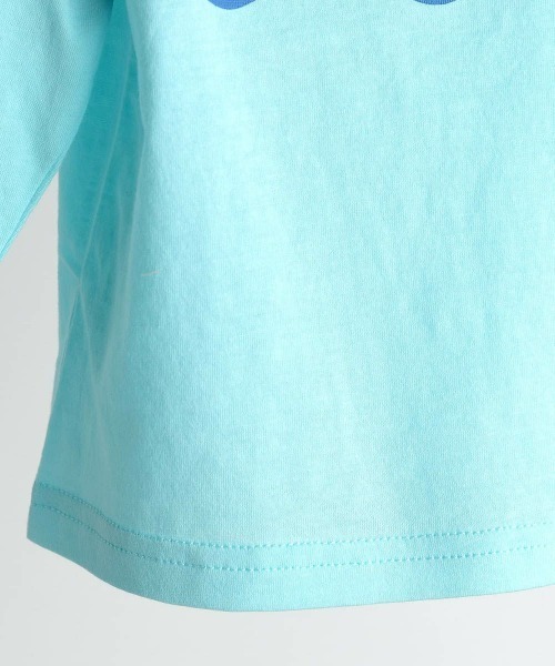 moimoln（モイモルン）の「ウェービー9分袖Ｔシャツ（Tシャツ/カットソー・キッズ・オレンジ/アイボリー/ブルー・130cm/120cm/110cm/100cm/90cm）」の9枚目の写真