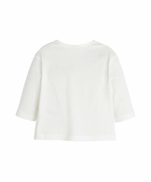 moimoln（モイモルン）の「ウェービー9分袖Ｔシャツ（Tシャツ/カットソー・キッズ・オレンジ/アイボリー/ブルー・130cm/120cm/110cm/100cm/90cm）」の4枚目の写真