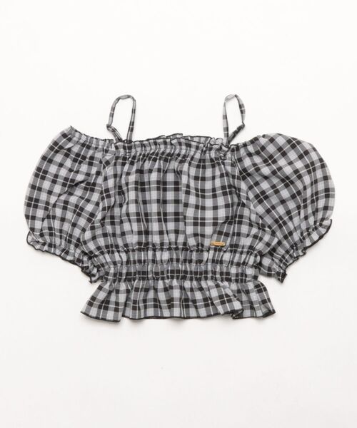 PINKHUNT（ピンクハント）の「PINKHUNT ピンクハント クロップドシャーリング Tシャツ 0551K（Tシャツ/カットソー・キッズ・ブラック/アッシュグレー・120cm/130cm/140cm/150cm/160cm）」の9枚目の写真