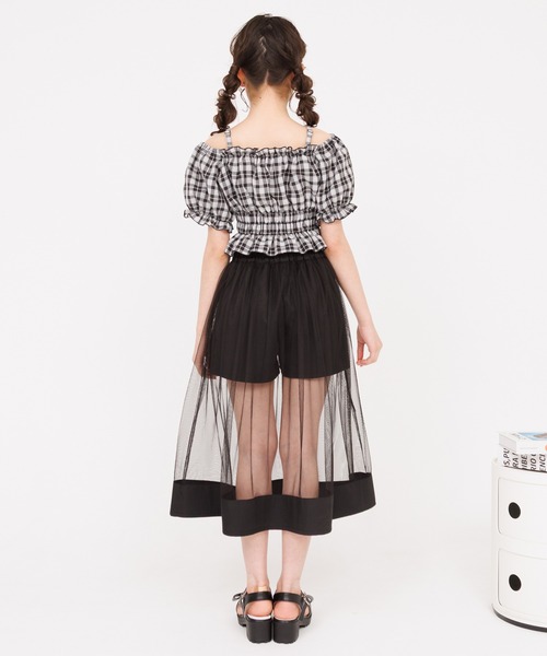 PINKHUNT（ピンクハント）の「PINKHUNT ピンクハント クロップドシャーリング Tシャツ 0551K（Tシャツ/カットソー・キッズ・ブラック/アッシュグレー・120cm/130cm/140cm/150cm/160cm）」の13枚目の写真