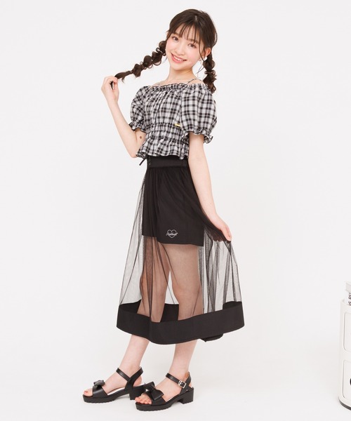 PINKHUNT（ピンクハント）の「PINKHUNT ピンクハント クロップドシャーリング Tシャツ 0551K（Tシャツ/カットソー・キッズ・ブラック/アッシュグレー・120cm/130cm/140cm/150cm/160cm）」の15枚目の写真