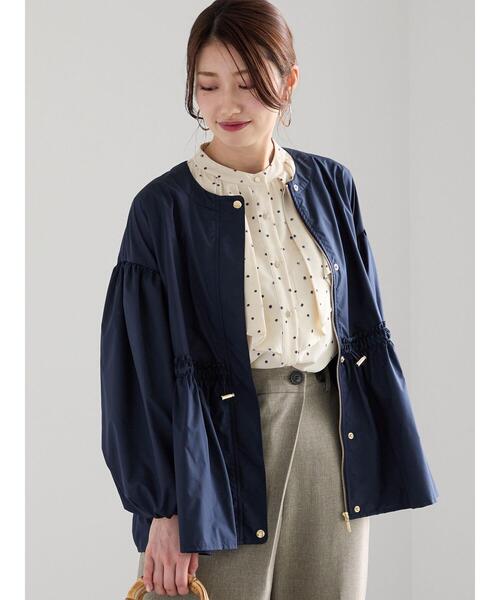 Te chichi（テチチ）の「バルーンスリーブペプラムブルゾン（ブルゾン・レディース・ネイビー/オフホワイト・F）」の12枚目の写真