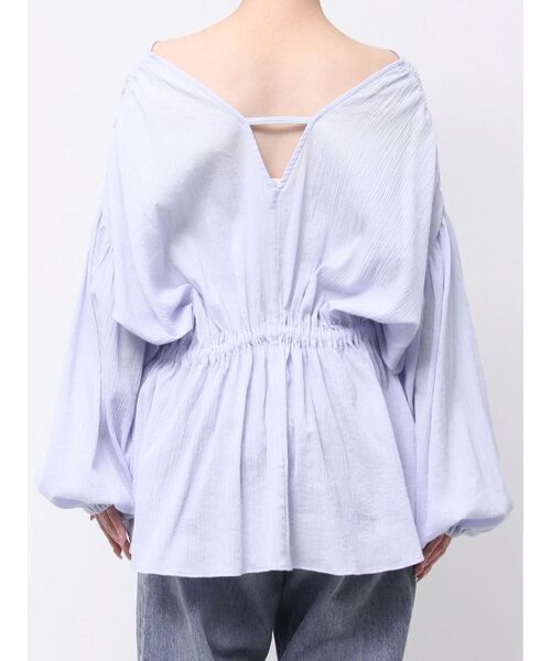 Ungrid(アングリッド)の「スリーブボリュームブラウス(シャツ/ブラウス・レディース・ブルー/オフホワイト/ブラック・FREE)」の6枚目の写真