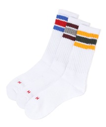 Healthknit（ヘルスニット）の「【Healthknit(ヘルスニット）】ライン3Pソックス(MEN)（ソックス/靴下）」