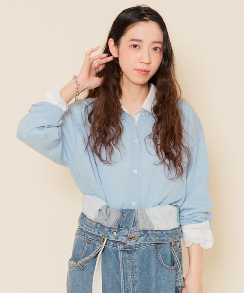 セール】リネンブレンド サマーポロニット カーディガン/ サマー