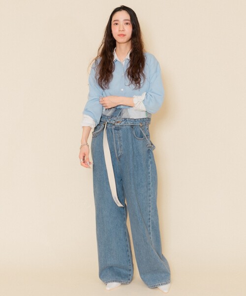 FREAK'S STORE（フリークスストア）の「リネンブレンド サマーポロニット カーディガン/ サマーニットポロ（ニット/セーター・レディース・ブラック/ナチュラル/ブルー/ベージュ/オレンジ・ﾌﾘ-）」の6枚目の写真