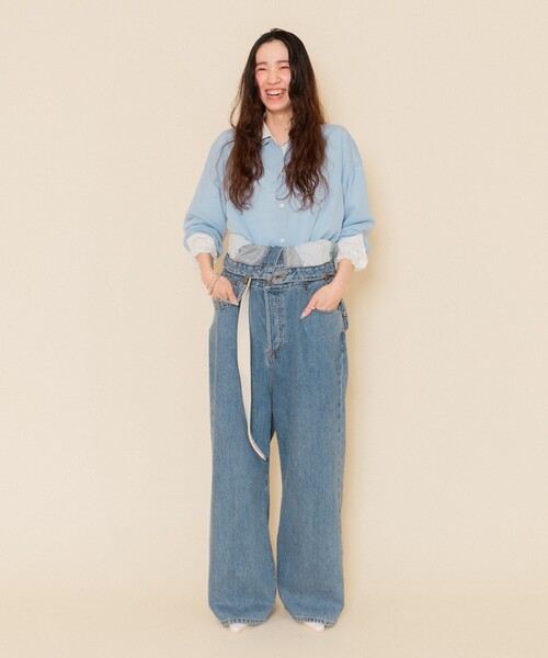 FREAK'S STORE（フリークスストア）の「リネンブレンド サマーポロニット カーディガン/ サマーニットポロ（ニット/セーター・レディース・ブラック/ナチュラル/ブルー/ベージュ/オレンジ・ﾌﾘ-）」の7枚目の写真
