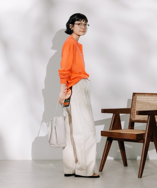 FREAK'S STORE（フリークスストア）の「リネンブレンド サマーポロニット カーディガン/ サマーニットポロ（ニット/セーター・レディース・ブラック/ナチュラル/ブルー/ベージュ/オレンジ・ﾌﾘ-）」の20枚目の写真