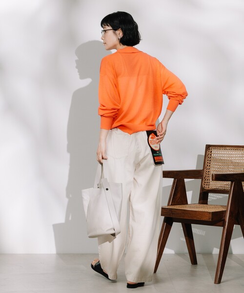 美品✦マークアンドロナ✦23年春夏サマーニット＋サンバイザーオレンジセットアップ 美品✦マークアンドロナ✦23年春夏サマーニット＋サンバイザーオレンジ