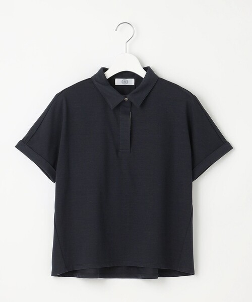 J.PRESS Ladies(J.プレス レディス)の「【洗える】コットンリネンジャージー ポロ カットソー(Tシャツ/カットソー・レディース・ホワイト系/ベージュ系/ネイビー系・SMALL)」の11枚目の写真