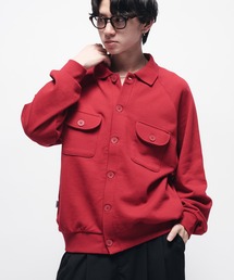 Adoon plain | SWEAT POLO CARDIGAN / スウェットポロカーディガン(カーディガン/ボレロ)