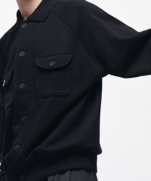 Adoon plain（アドーンプレーン）の「SWEAT POLO CARDIGAN / スウェットポロカーディガン（カーディガン/ボレロ・メンズ・グレイッシュベージュ/レッド/ブラック・MEDIUM/LARGE）」の18枚目の写真