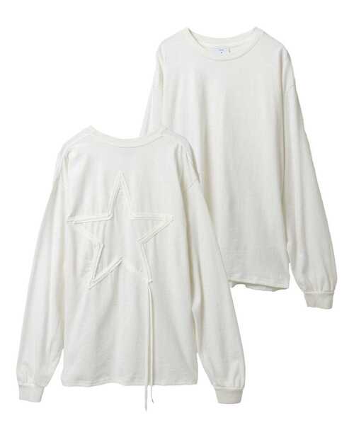 CONVERSE TOKYO(コンバーストウキョウ)の「SPINDLE STAR★ LONGSLEEVE TEE(Tシャツ/カットソー・レディース・ブラック/ブルー/ホワイト・SMALL/MEDIUM)」の2枚目の写真