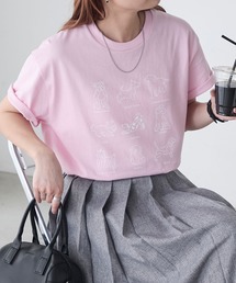 GILDAN アソートロゴ オーバーサイズ プリント TEE