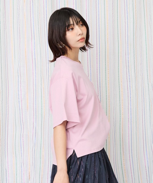 JETSET SOLO PLUS (ジェットセットソロプラス)の「【JETSET SOLO PLUS】ボーディングパスシルケットTシャツ(Tシャツ/カットソー・レディース・ブラック/ブラウン/スモークピンク・FREE)」の6枚目の写真