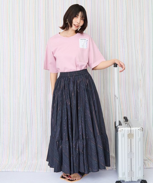 JETSET SOLO PLUS (ジェットセットソロプラス)の「【JETSET SOLO PLUS】ボーディングパスシルケットTシャツ(Tシャツ/カットソー・レディース・ブラック/ブラウン/スモークピンク・FREE)」の4枚目の写真