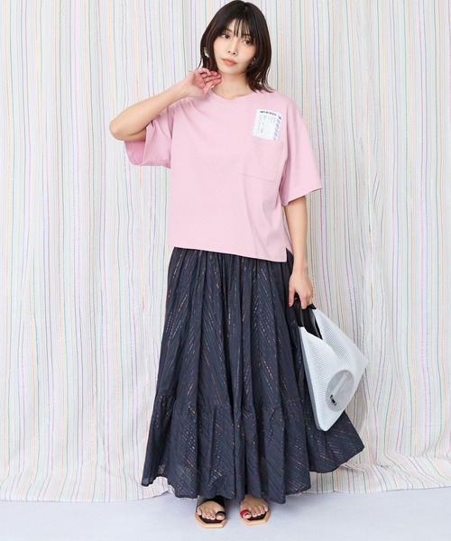 JETSET SOLO PLUS (ジェットセットソロプラス)の「【JETSET SOLO PLUS】ボーディングパスシルケットTシャツ(Tシャツ/カットソー・レディース・ブラック/ブラウン/スモークピンク・FREE)」の5枚目の写真