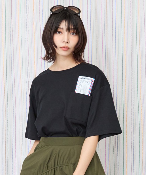 JETSET SOLO PLUS (ジェットセットソロプラス)の「【JETSET SOLO PLUS】ボーディングパスシルケットTシャツ(Tシャツ/カットソー・レディース・ブラック/ブラウン/スモークピンク・FREE)」の12枚目の写真