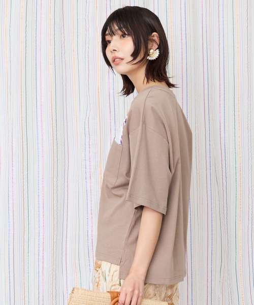 JETSET SOLO PLUS (ジェットセットソロプラス)の「【JETSET SOLO PLUS】ボーディングパスシルケットTシャツ(Tシャツ/カットソー・レディース・ブラック/ブラウン/スモークピンク・FREE)」の10枚目の写真