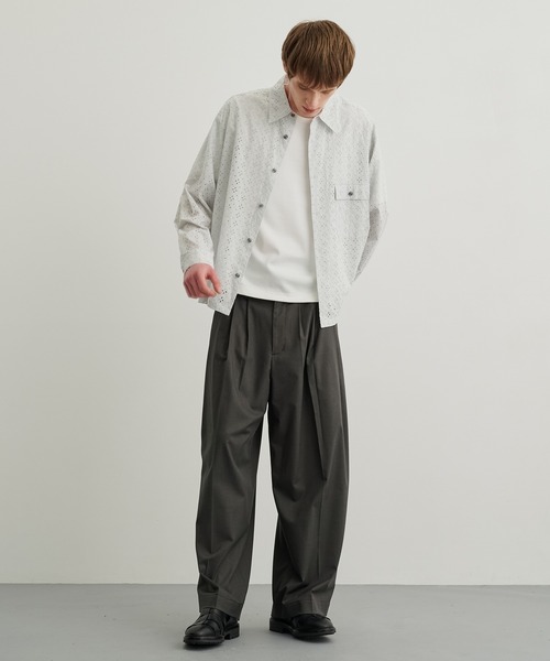 エンブロイダリーレースシアーシャツ（シャツ/ブラウス）｜PUBLIC