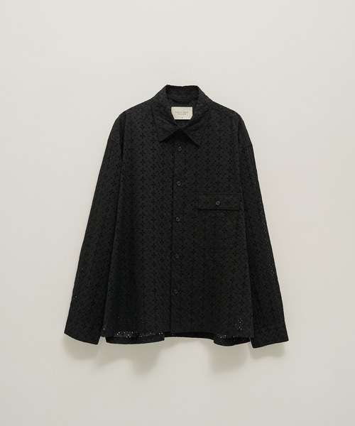 PUBLIC TOKYO（パブリックトウキョウ）の「エンブロイダリーレースシアーシャツ（シャツ/ブラウス・メンズ・パープル/ブラック/ミント・1/2）」の4枚目の写真