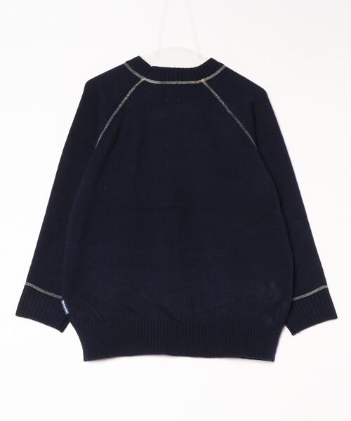 My sugar Babe（マイシュガーベイブ）の「color stitch knit（ニット/セーター・メンズ・オフホワイト/ネイビー・LARGE/MEDIUM）」の3枚目の写真