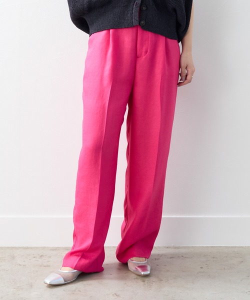 MICA&DEAL（マイカ＆ディール）の「ハイウエストコクーンパンツ〈セットアップ対応〉〈2サイズ展開〉（その他パンツ・レディース・ピンク/グリーン/ダークネイビー/ベージュ・36/38）」の4枚目の写真