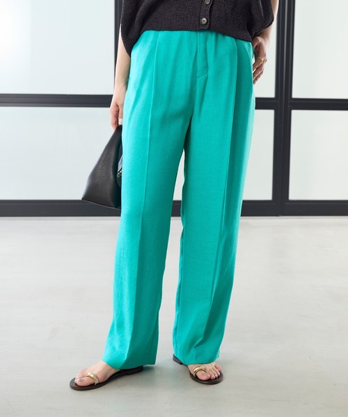 MICA&DEAL（マイカ＆ディール）の「ハイウエストコクーンパンツ〈セットアップ対応〉〈2サイズ展開〉（その他パンツ・レディース・ピンク/グリーン/ダークネイビー/ベージュ・36/38）」の3枚目の写真