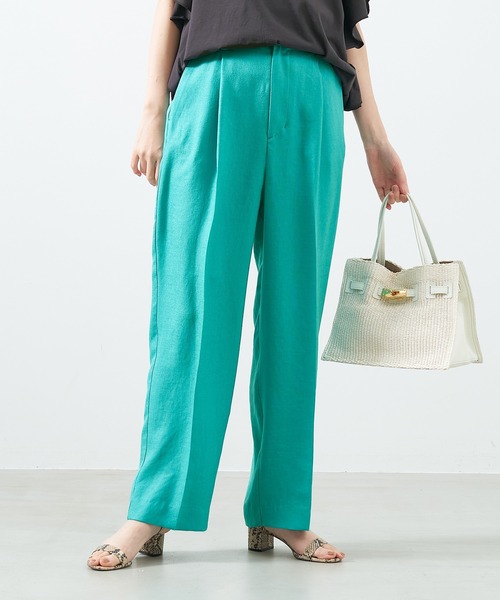 MICA&DEAL（マイカ＆ディール）の「ハイウエストコクーンパンツ〈セットアップ対応〉〈2サイズ展開〉（その他パンツ・レディース・ピンク/グリーン/ダークネイビー/ベージュ・36/38）」の6枚目の写真