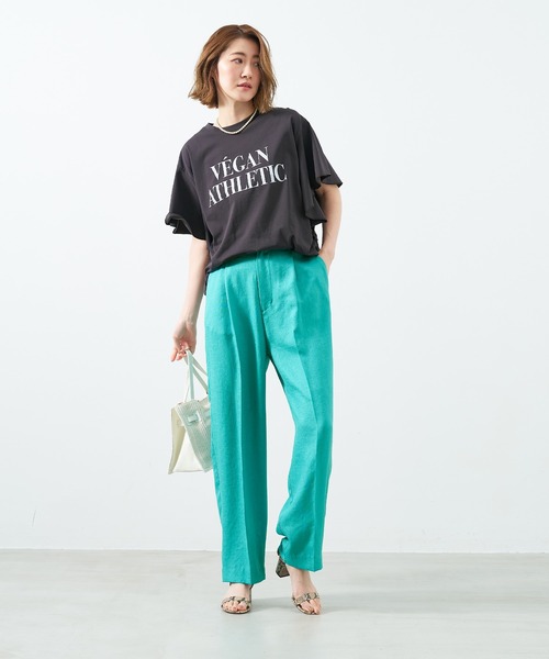 MICA&DEAL（マイカ＆ディール）の「ハイウエストコクーンパンツ〈セットアップ対応〉〈2サイズ展開〉（その他パンツ・レディース・ピンク/グリーン/ダークネイビー/ベージュ・36/38）」の8枚目の写真