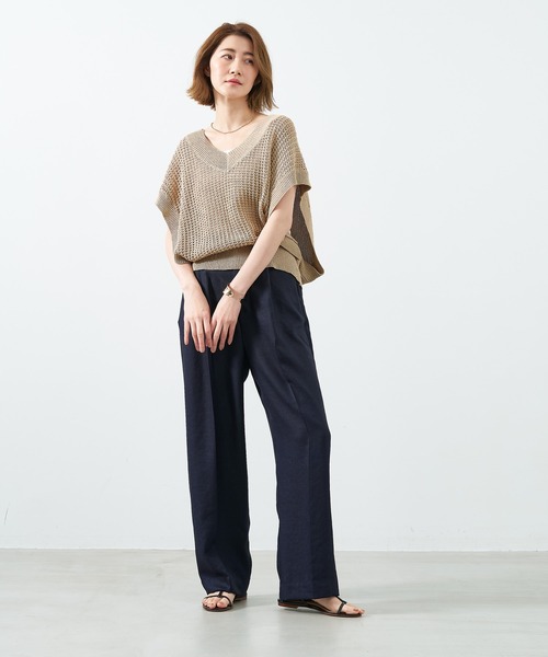 MICA&DEAL（マイカ＆ディール）の「ハイウエストコクーンパンツ〈セットアップ対応〉〈2サイズ展開〉（その他パンツ・レディース・ピンク/グリーン/ダークネイビー/ベージュ・36/38）」の17枚目の写真