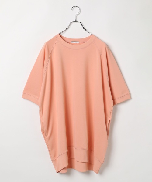 BAYFLOW（ベイフロー）の「[サイドポケット付き]BIG五分袖チュニック（Tシャツ/カットソー・レディース・オレンジ/アイボリー/グレー・FREE）」の9枚目の写真