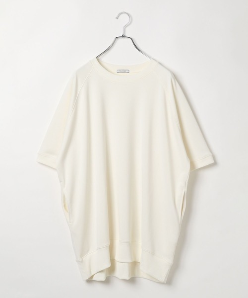 BAYFLOW（ベイフロー）の「[サイドポケット付き]BIG五分袖チュニック（Tシャツ/カットソー・レディース・オレンジ/アイボリー/グレー・FREE）」の10枚目の写真