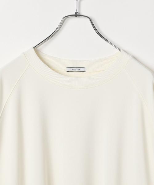 BAYFLOW（ベイフロー）の「[サイドポケット付き]BIG五分袖チュニック（Tシャツ/カットソー・レディース・オレンジ/アイボリー/グレー・FREE）」の12枚目の写真