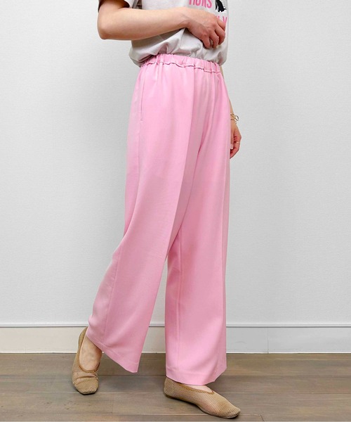 DIARIUM（ディアリウム）の「ドライツイルイージーパンツ（その他パンツ・レディース・ピンク/ベージュ・M）」の2枚目の写真