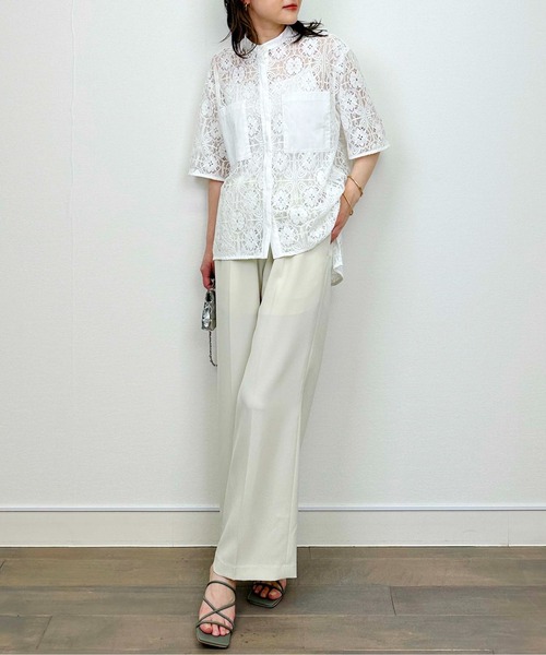 DIARIUM（ディアリウム）の「ドライツイルイージーパンツ（その他パンツ・レディース・ピンク/ベージュ・M）」の9枚目の写真