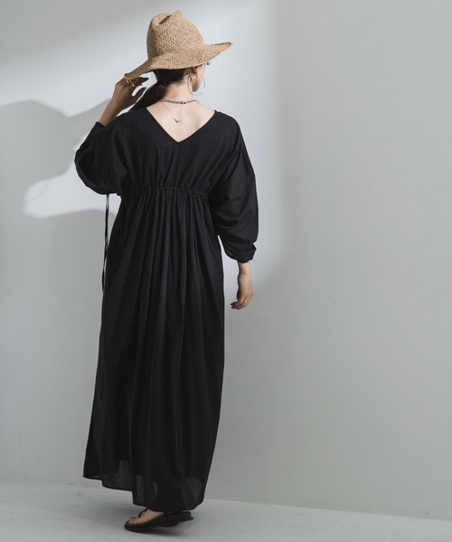 bohmal(ボマール)の「前後2wayドロストシャーリングロングワンピース(ワンピース・レディース・レッド/ブルー/ロイヤルブルー/ブラック・FREE)」の6枚目の写真