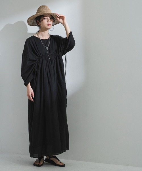 bohmal(ボマール)の「前後2wayドロストシャーリングロングワンピース(ワンピース・レディース・レッド/ブルー/ロイヤルブルー/ブラック・FREE)」の9枚目の写真