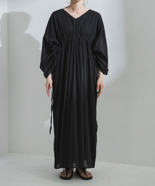bohmal(ボマール)の「前後2wayドロストシャーリングロングワンピース(ワンピース・レディース・レッド/ブルー/ロイヤルブルー/ブラック・FREE)」の18枚目の写真