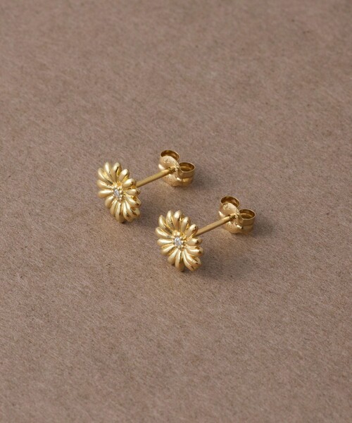 マーガレット] K18YG ダイヤモンド ピアス（ピアス（両耳用））｜ete