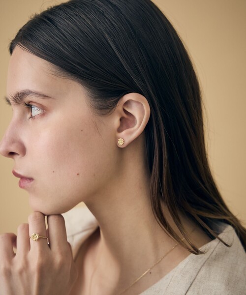 マーガレット] K18YG ダイヤモンド ピアス（ピアス（両耳用））｜ete